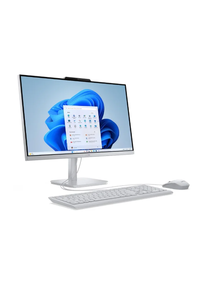 All-in-One Desktop Computer 23.8-inch FHD IPS Display, Intel i3-N305, 16GB RAM, 512GB SSD, Wi-Fi 6, Windows 11 Pro, Wireless Keyboard & Mouse (Cloud Grey) ledvp