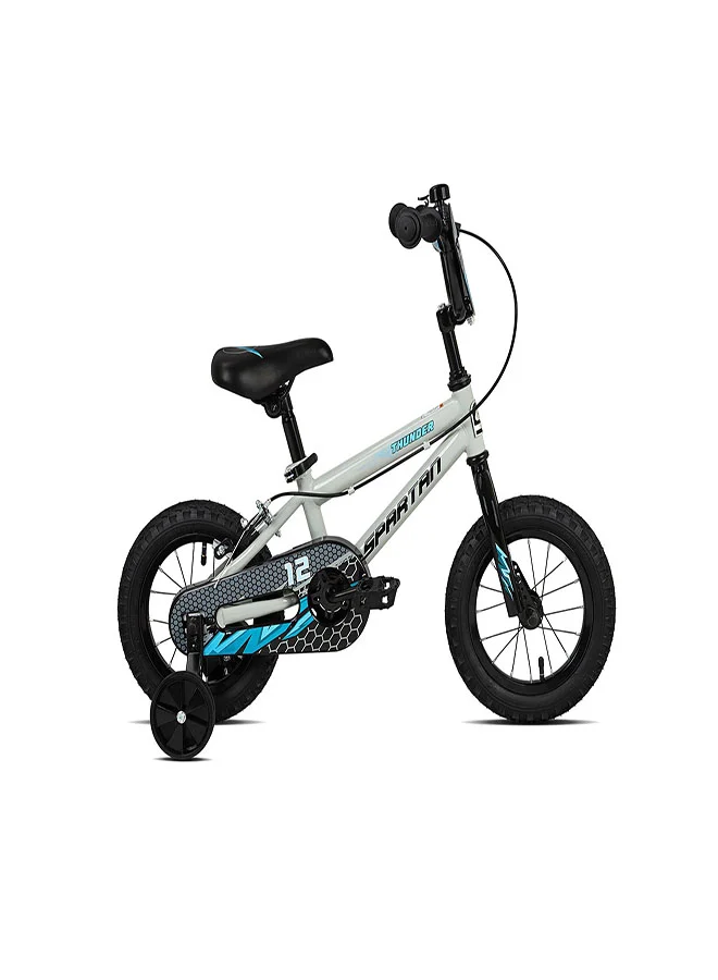 Spartan Thunder Kids Bike with Training Wheels (Gray, 12-Inch) qdb0p