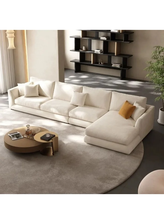 Maharat Al Bahar L-Shape Sofa Set Premium Modern Sectional for Elegant Living Rooms (Large) 1m1qi