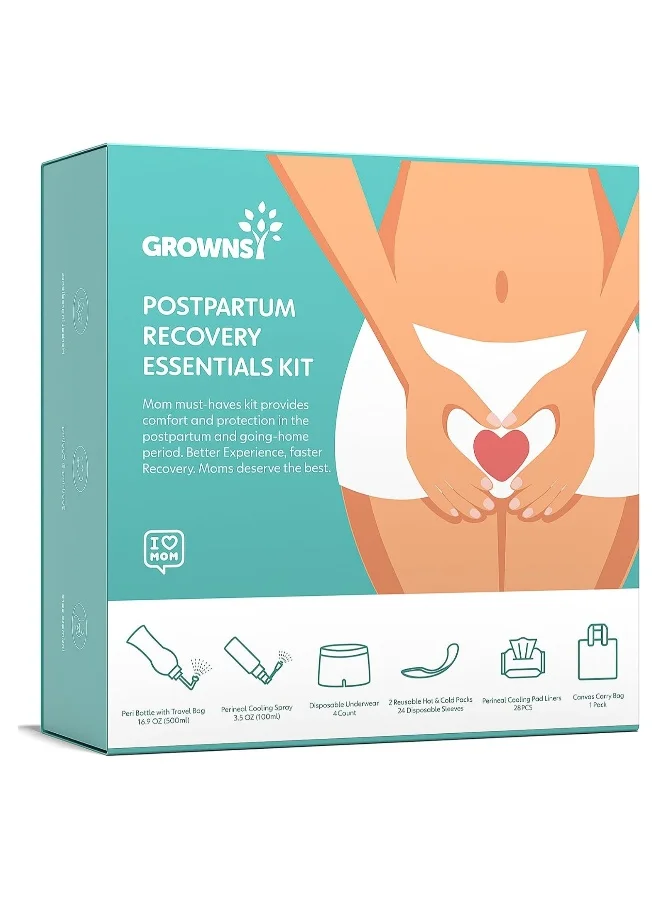 GROWNSY All-in-One Postpartum Recovery Essentials Kit (Premium Maternity Care Set) n9akt
