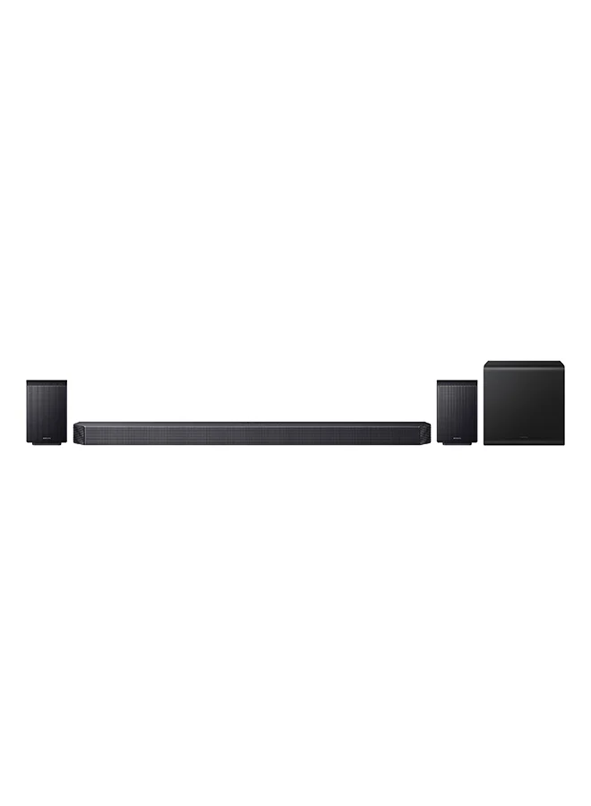 Ultra-HD Q-Series 9.1.4 Channel Soundbar System with Wireless Subwoofer and Rear Speakers (Titan Black) awfqn