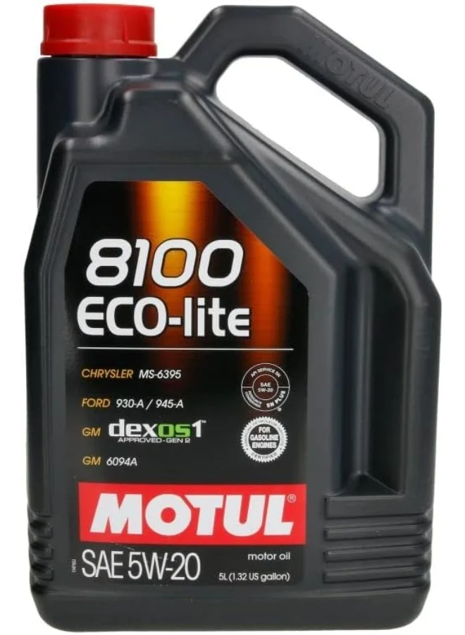 Premium Synthetic Motor Oil 5W-20 Full Synthetic Engine Lubricant for Gasoline Engines (1 L) hg46p