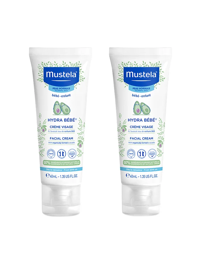 Hydra Bebe Facial Skin Cream for Infants and Babies (Pack of 2, 80 mL) hjy1x