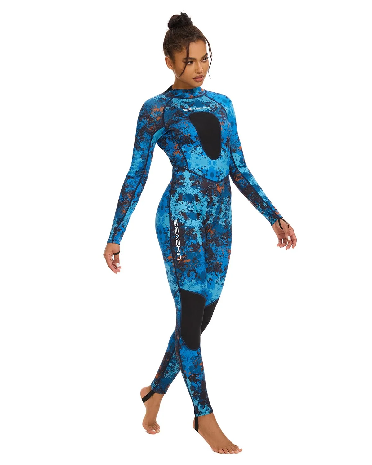 Premium Neoprene Spearfishing Wetsuit for Women Full Body Diving Suit (3mm, Black) hxhus