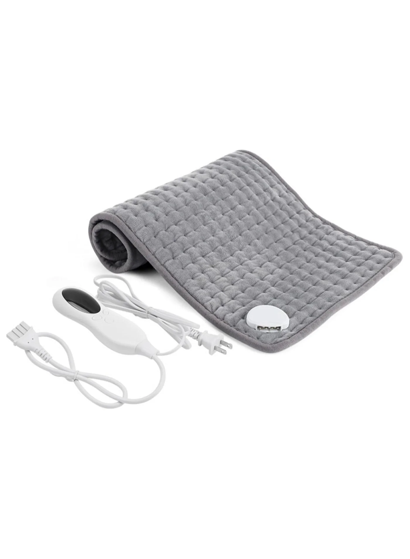 Arabest Electric Heating Pad for Back Neck and Shoulder Relief with 10 Heat Settings and LED Controller (Grey, 40 x 76 cm) yk1ai