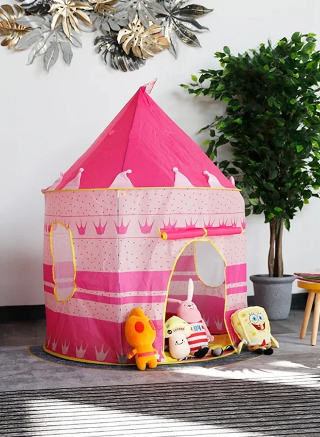 JSAITOYS Princess Castle Playhouse Tent for Kids Indoor Outdoor Play House (Pink, 130 cm x 100 cm) 5lw0n