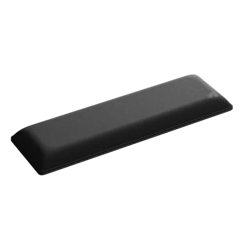 Premium Gaming Keyboard Wrist Rest Ergonomic Support Pad with Anti-Slip Rubber Base and Stitched Edges (Black, 33 cm x 10 cm x 2.5 cm) t4idm