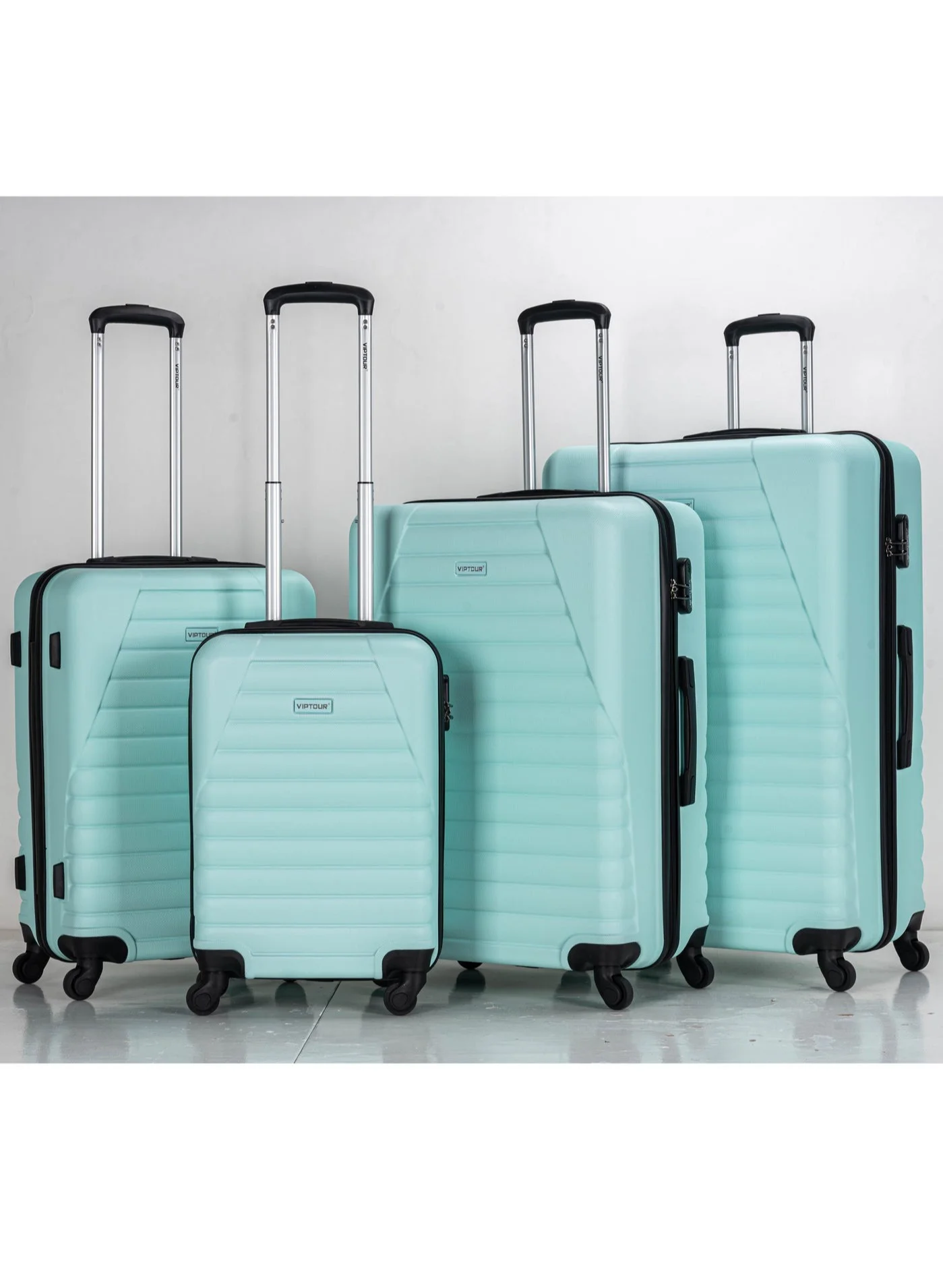VIPTOUR 4-Piece Luggage Set Premium ABS Hard Shell Suitcase with Spinner Wheels and Secure Lockable System (Set of 4) p8pxs