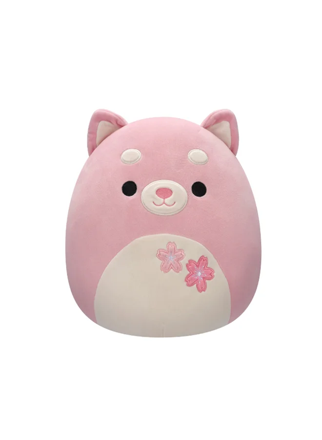 Premium Shiba Inu Plush Toy with Sakura Floral Pattern Soft Stuffed Animal for Kids (Pink, 30 cm) ciame