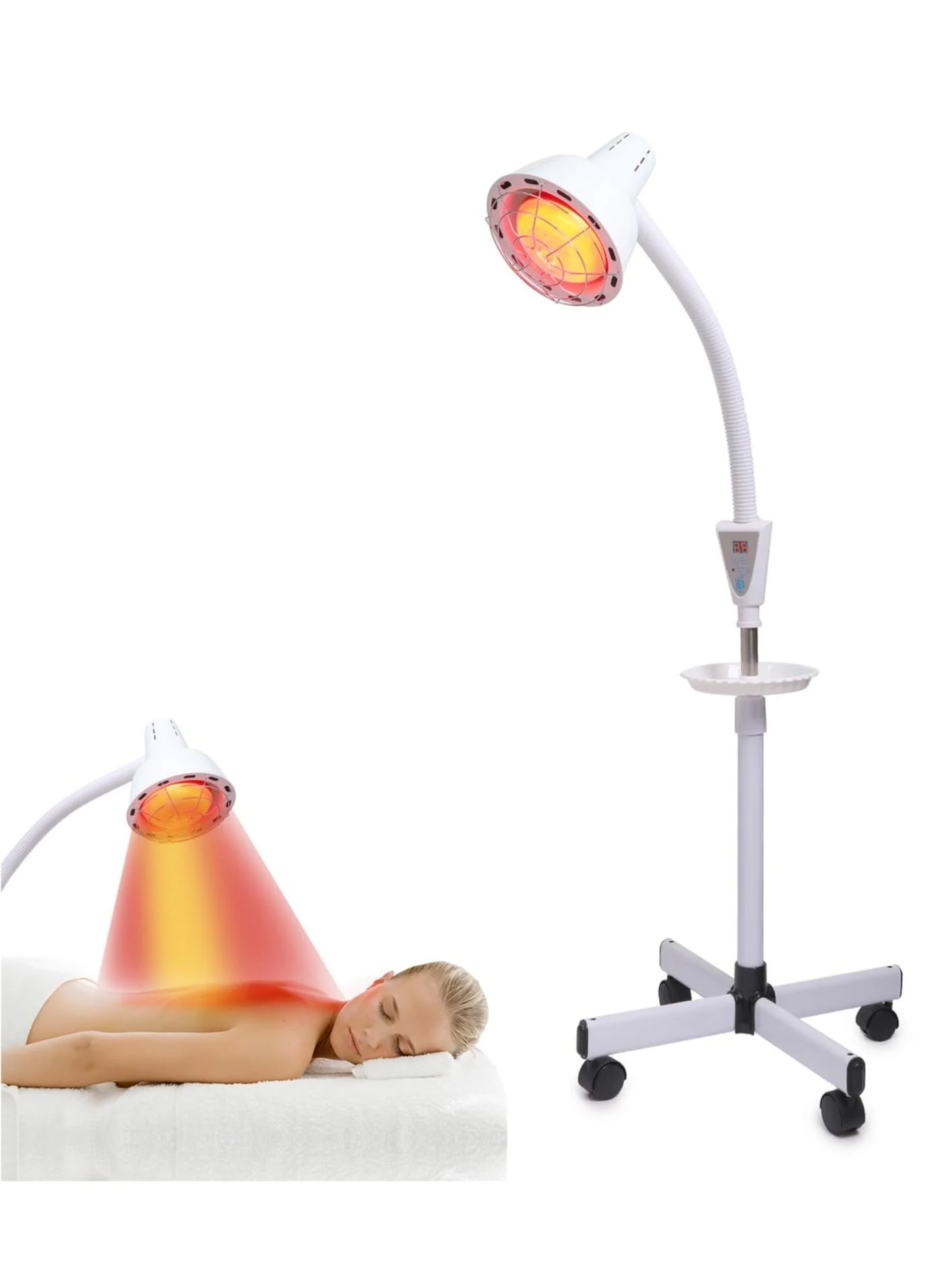 WALALLA Infrared Heat Lamp Professional Physiotherapy Light 275W (Red, 1 Unit) wtbrf