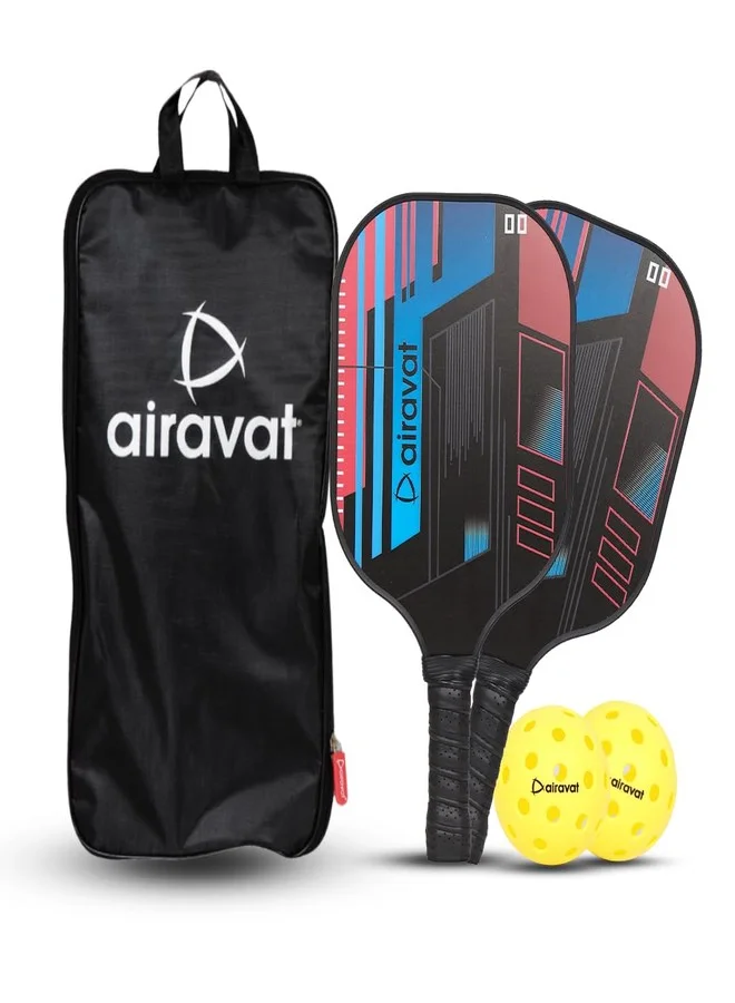 Airavat Bang 7403 Pickleball Paddle Set Premium Fiberglass Lightweight Racket with Comfort Grip (Red, 1 Piece) u6h5i