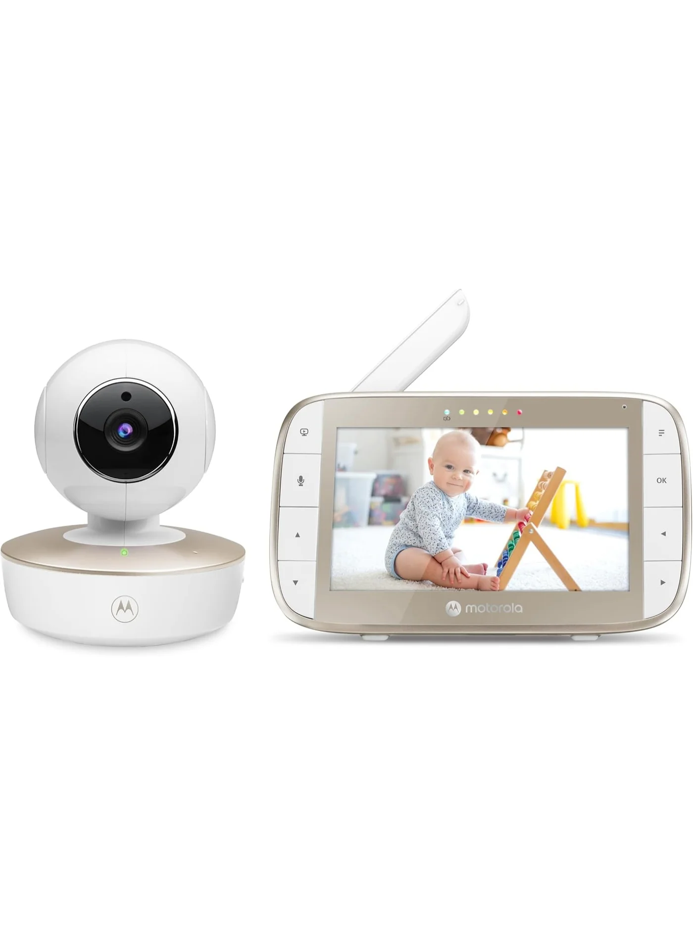 Premium Video Baby Monitor with 5 Inch Display Night Vision Temperature Sensor and Remote Pan Tilt Zoom (1 Unit) 2fz2b