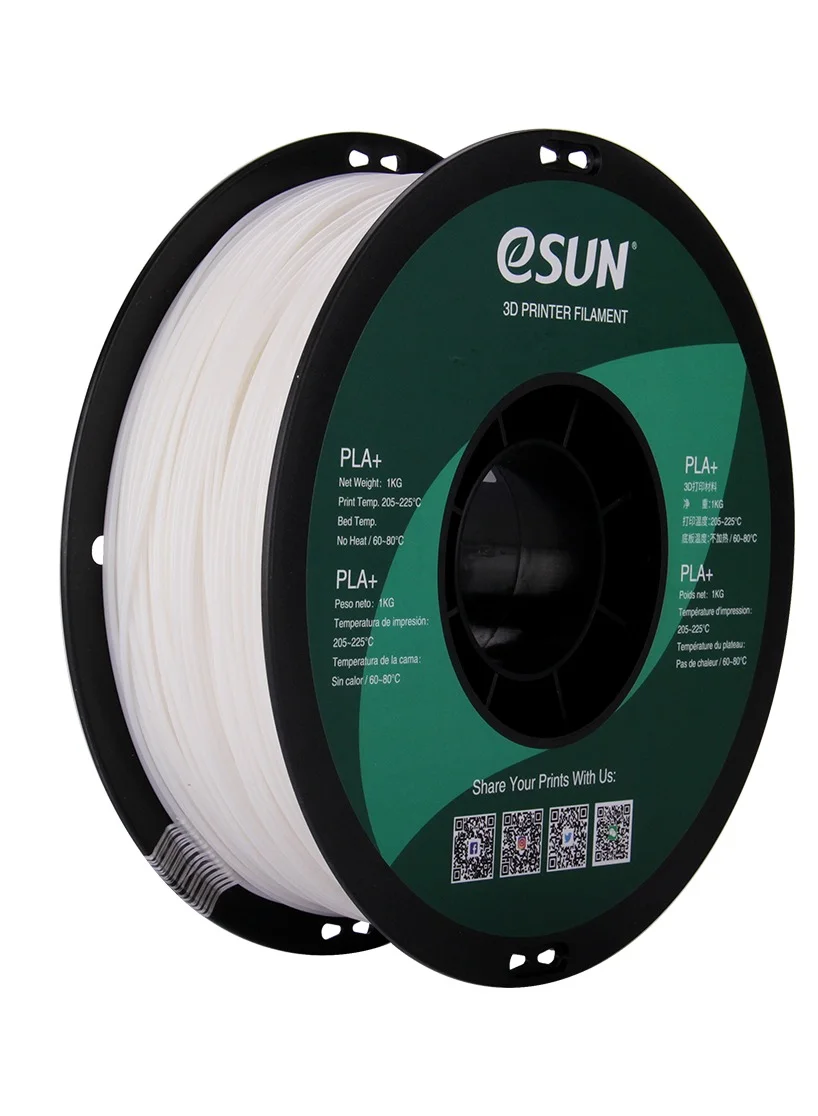 Premium PLA+ 3D Printer Filament 1.75 mm High-Precision Printing Material (White, 1 kg) ygy1r