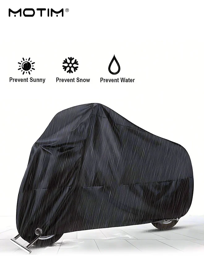 Motim Motorcycle Cover 210D Heavy-Duty Waterproof Dustproof Shield (XXL, 245 cm) for Outdoor Weather Protection 2idox