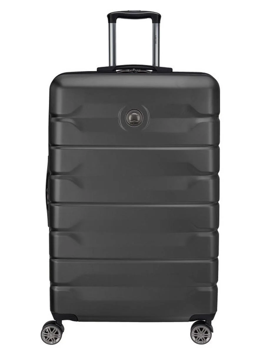 Premium Lightweight Travel Luggage Trolley with 4 Spinner Wheels (Black, 80cm) atoyw