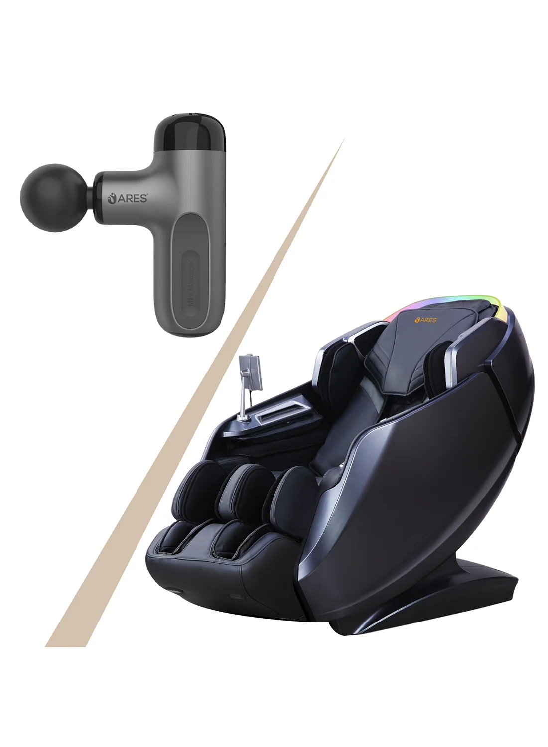 ARES Professional Deep Tissue Percussion Massager (Portable Handheld Device, 1 Piece) 3y1vn