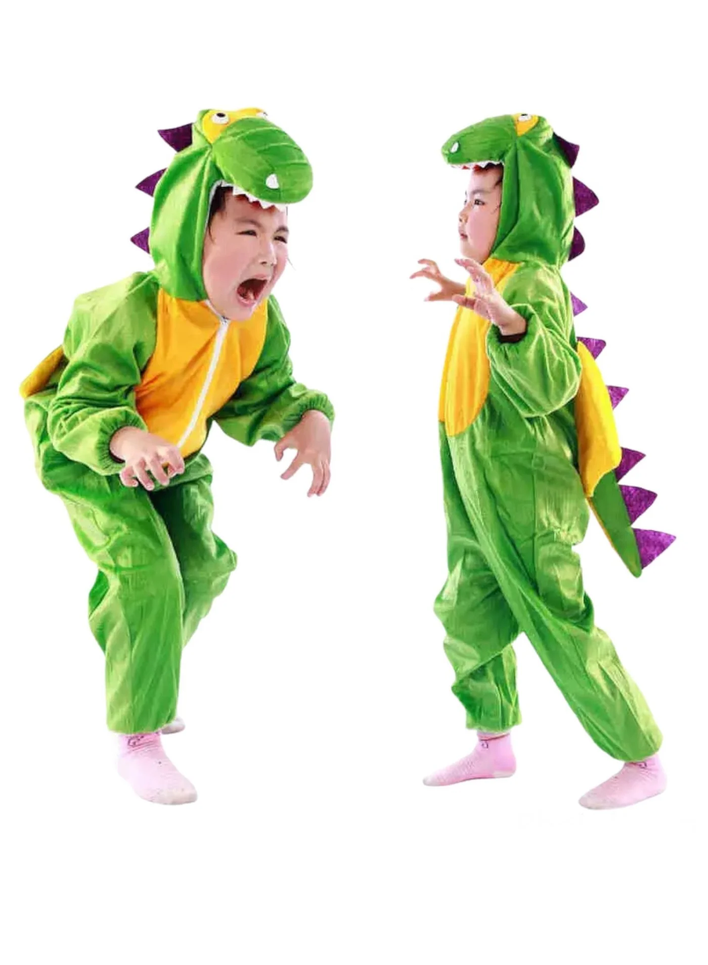 Highland Dinosaur Animal Costume for Kids Premium Soft Plush Playwear (2-7 Years) 21k5j