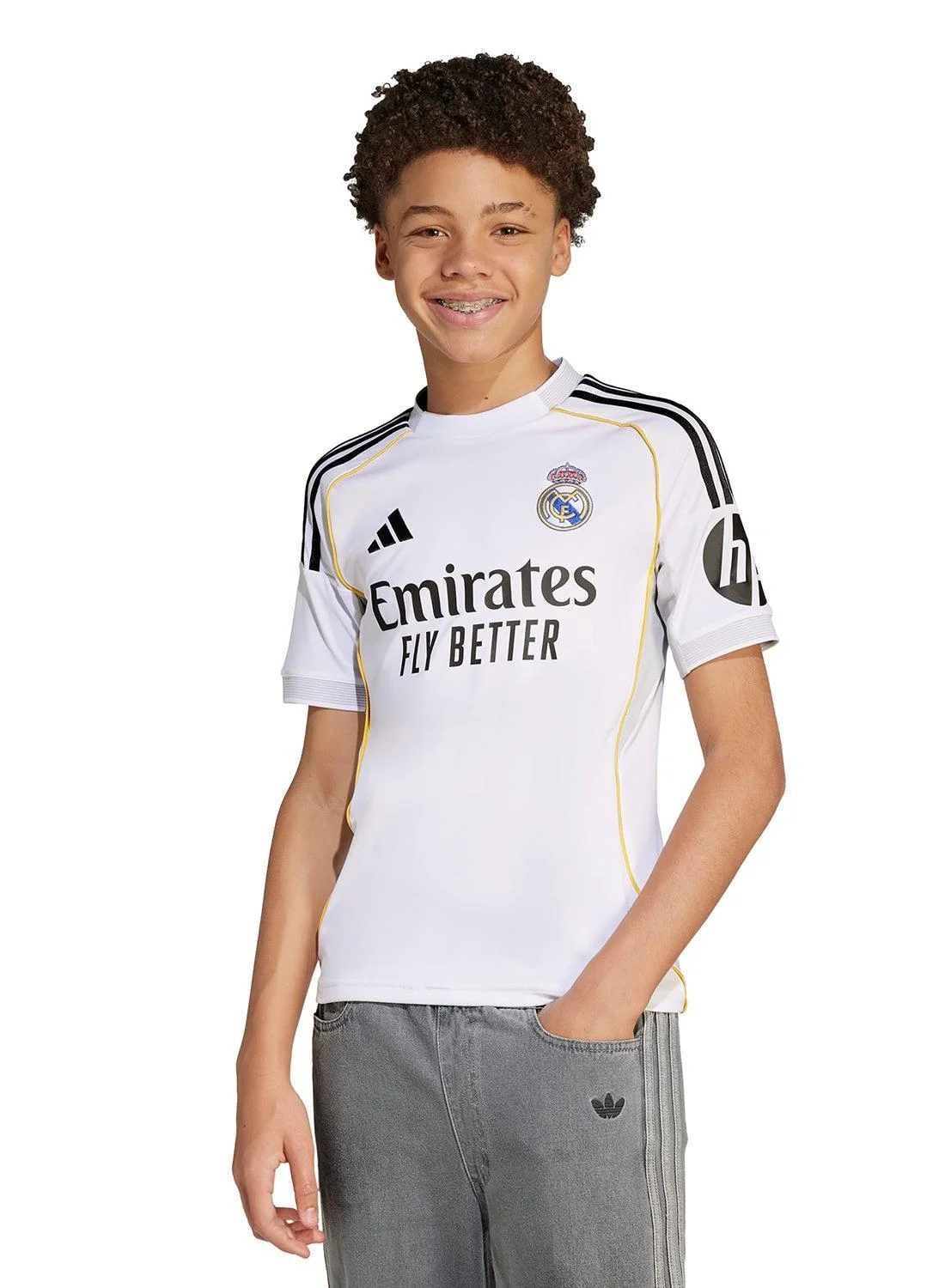 Sport Real Madrid 2025/2026 Home Jersey Premium Soccer Shirt for Kids (White, Size 128cm) 18wj1