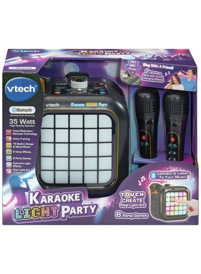 Portable LED Karaoke Machine with Disco Lighting Effects (Black) for Kids and Parties i3ty4