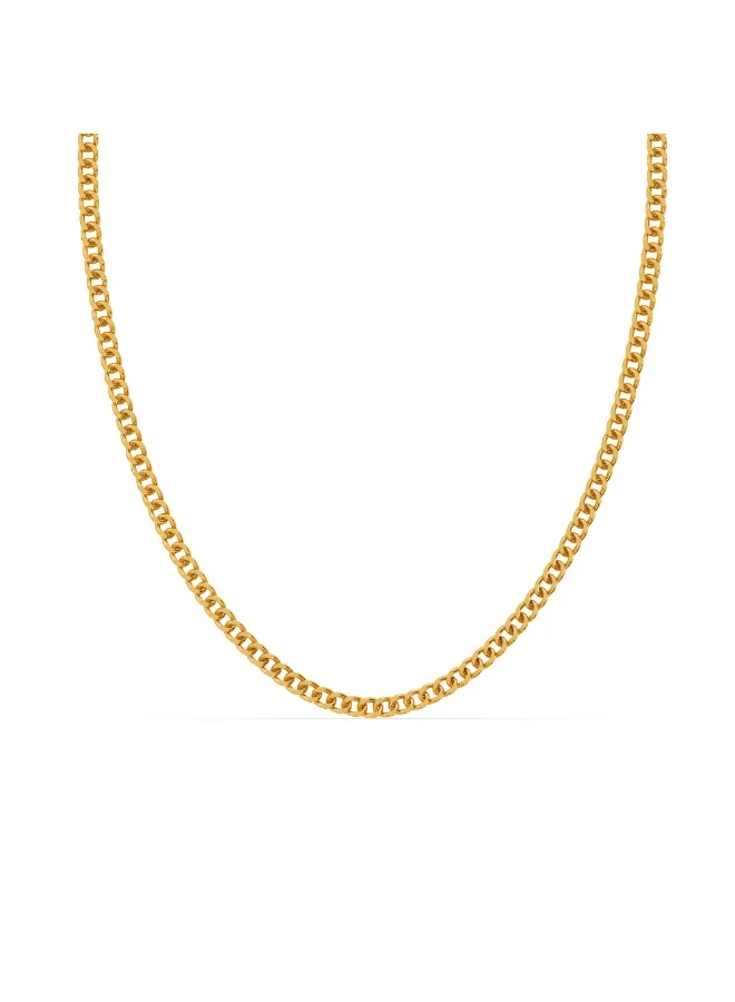 Premium 18k Gold Tone Plated Cuban Chain Necklace (3 mm, For Men) 1x6ho
