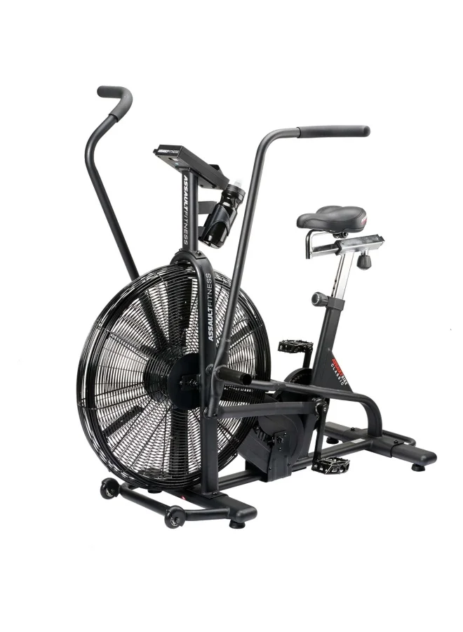 Premium Air Resistance Fan Bike Heavy Duty Steel Cardio Exercise Cycle with LCD Console (136 kg Capacity) 5m9po