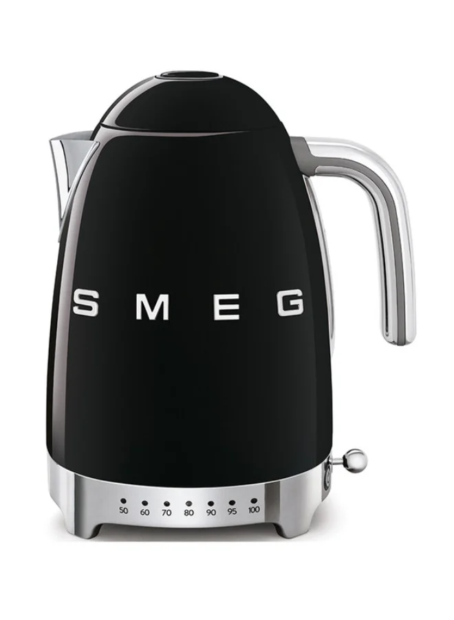 Retro Style Variable Temperature Electric Kettle Premium Stainless Steel (Black, 1.7 L) v57wm
