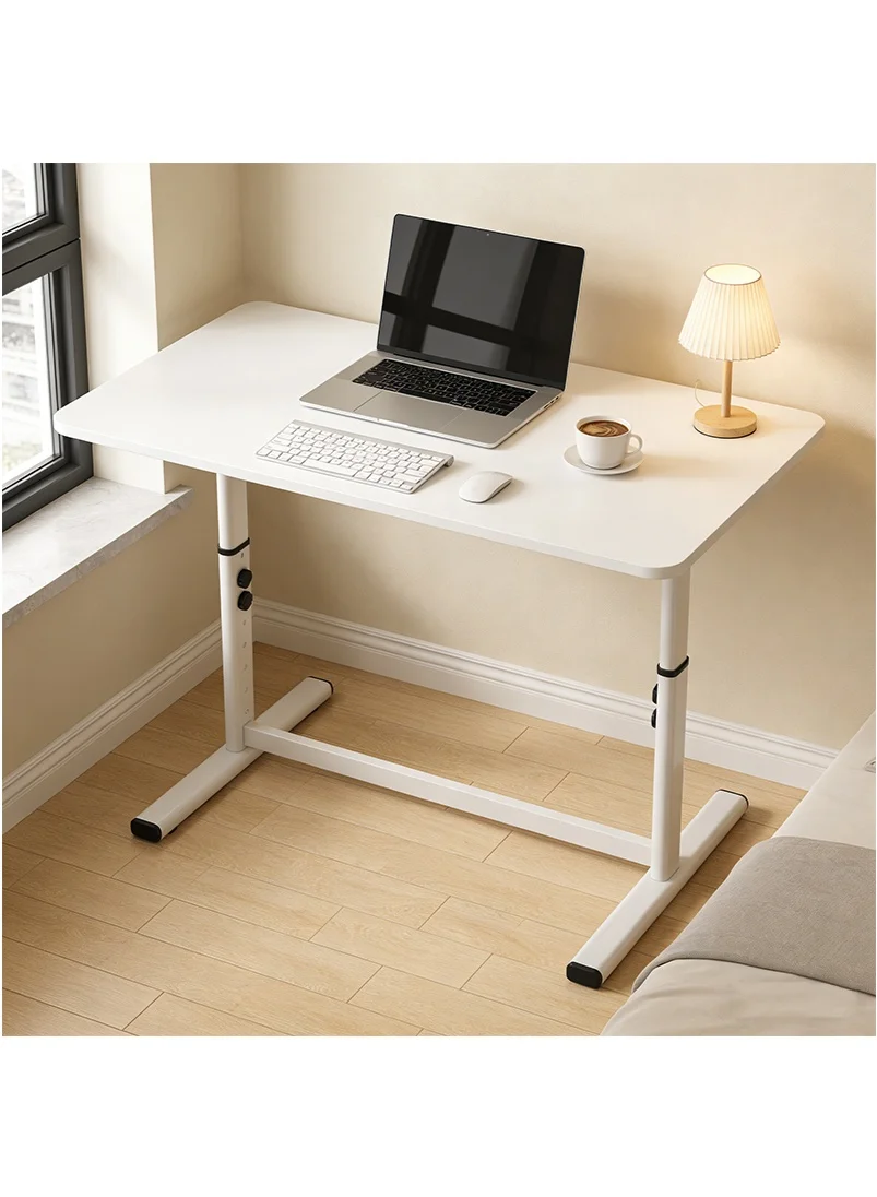VUCATIN Manual Height Adjustable Desk, Sturdy Metal Office Table for Home Study (80x40cm, 65-90cm Height Range) klazd