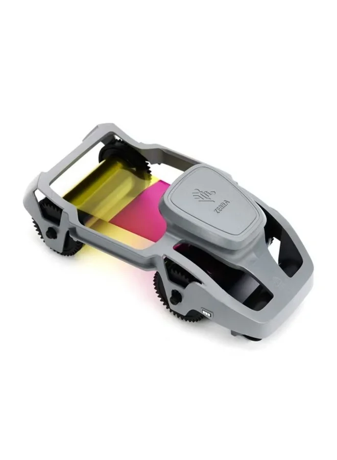 Premium ID Card Printer Ribbon Full-Color with Protective Overlay (Black, 200 Prints) b82sh