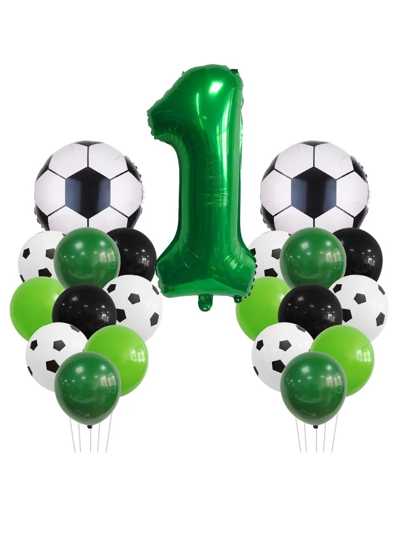 MIXDE Soccer Theme Birthday Party Decoration Set (Green, 32 Inch) 11to5