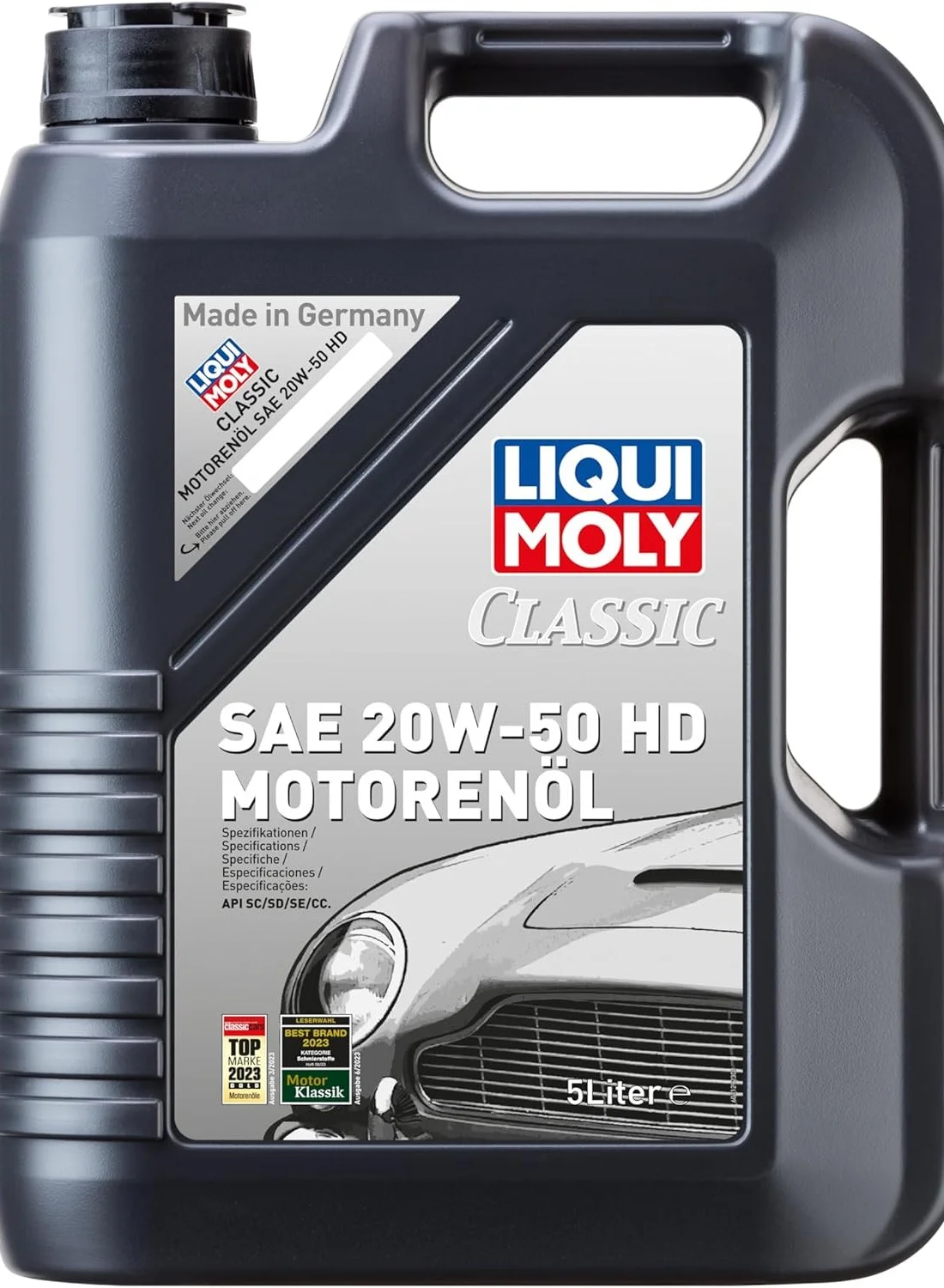 LIQUI MOLY Classic Motor Oil SAE 20W-50 HD Premium Engine Lubricant (5 L) eui2m