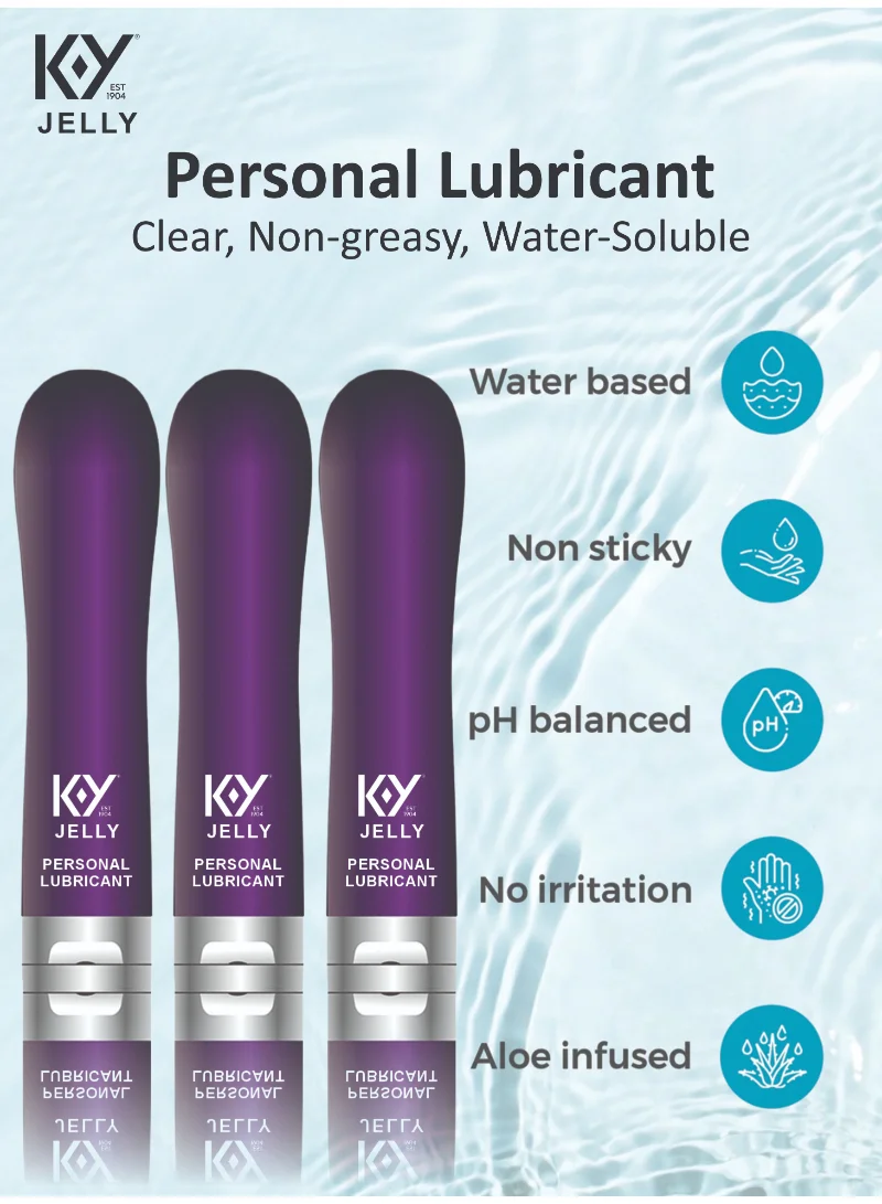Premium Personal Lubricant Gel Water-Based Non-Sticky Formula for Men and Women (Clear, 3 x 100 mL) 4bi78