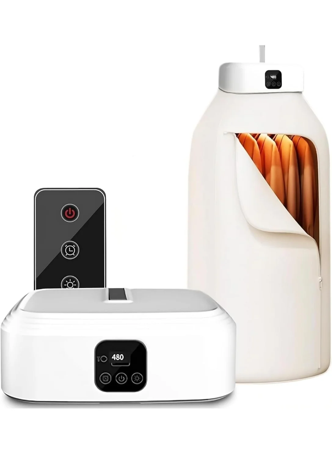 Bukela Portable Electric Laundry Dryer with Remote Control, Foldable Compact Drying Bag for Delicate Garments and Baby Clothes (2-Gear Adjustable) i3vw2
