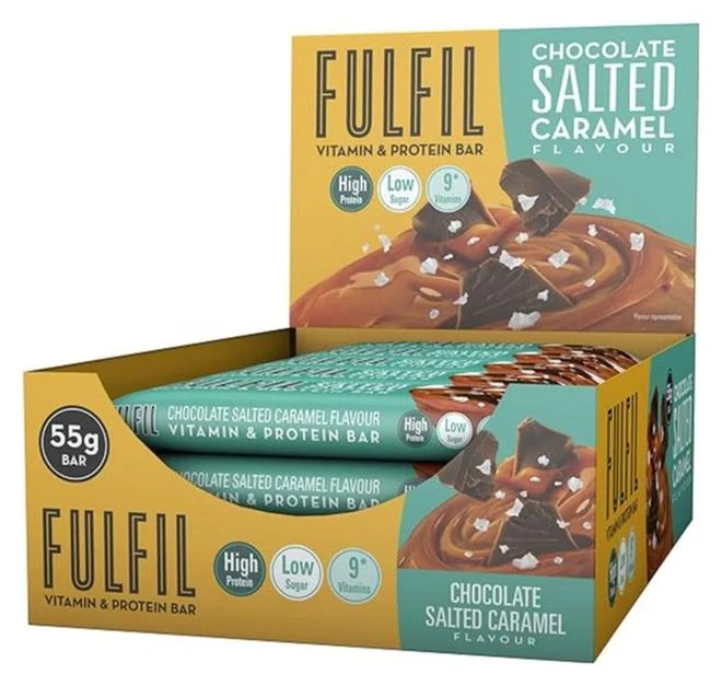 Protein Bar Chocolate Salted Caramel Premium Snack Pack (55g, 15 Pieces) 65m3a