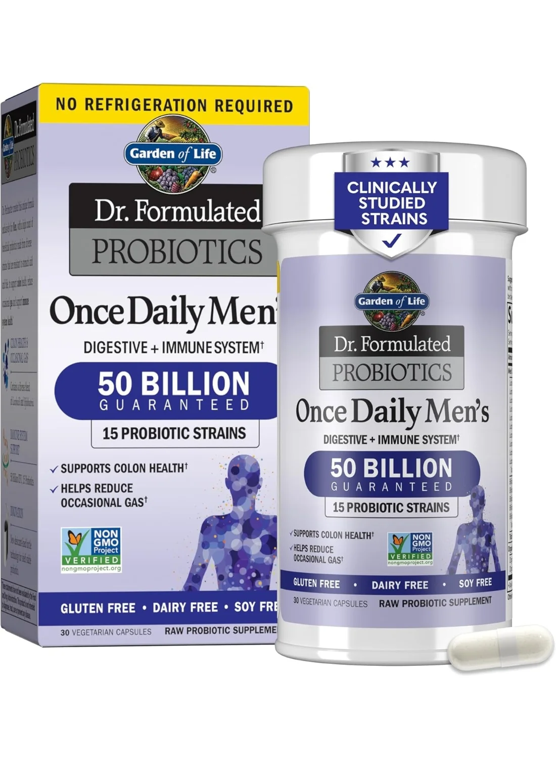 Garden of Life Dr. Formulated Probiotics Once Daily Men's Supplement (50 Billion CFU, 30 Vegetarian Capsules) lzxhb