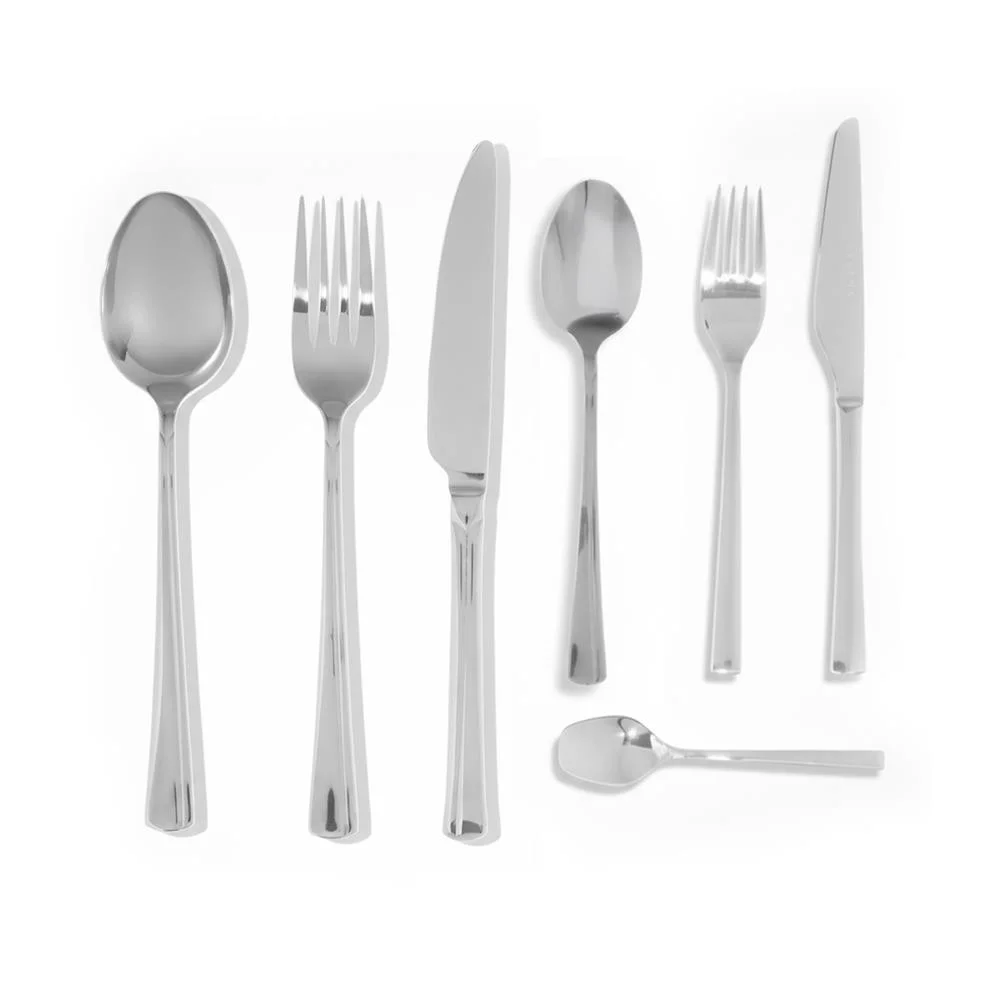 Serenk Paris Series 42-Piece Stainless Steel Cutlery Set Mirror Polished Premium Flatware Utensils for Home and Restaurant (Silver, 42-Piece) xeztu