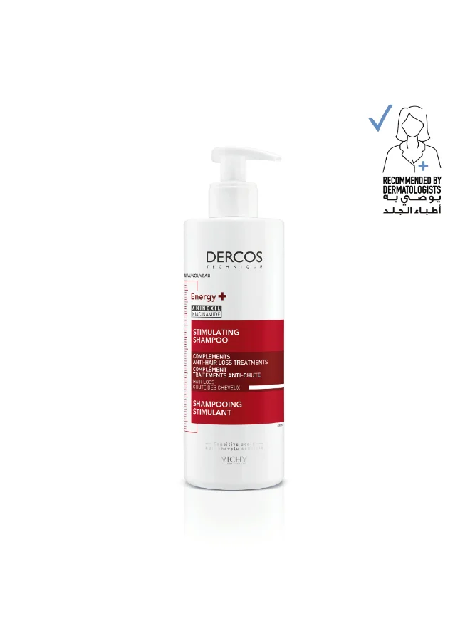 Dercos Energy Plus Stimulating Shampoo with Aminexil for Thinning-Prone Hair (400 mL) 9vb0v