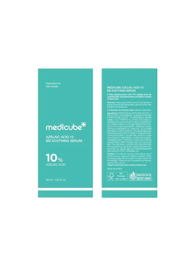 Premium Azelaic Acid 10% Soothing Serum for Oily and Blemish-Prone Skin with Vitamin B3 and B5 (30 mL) 6xi5h