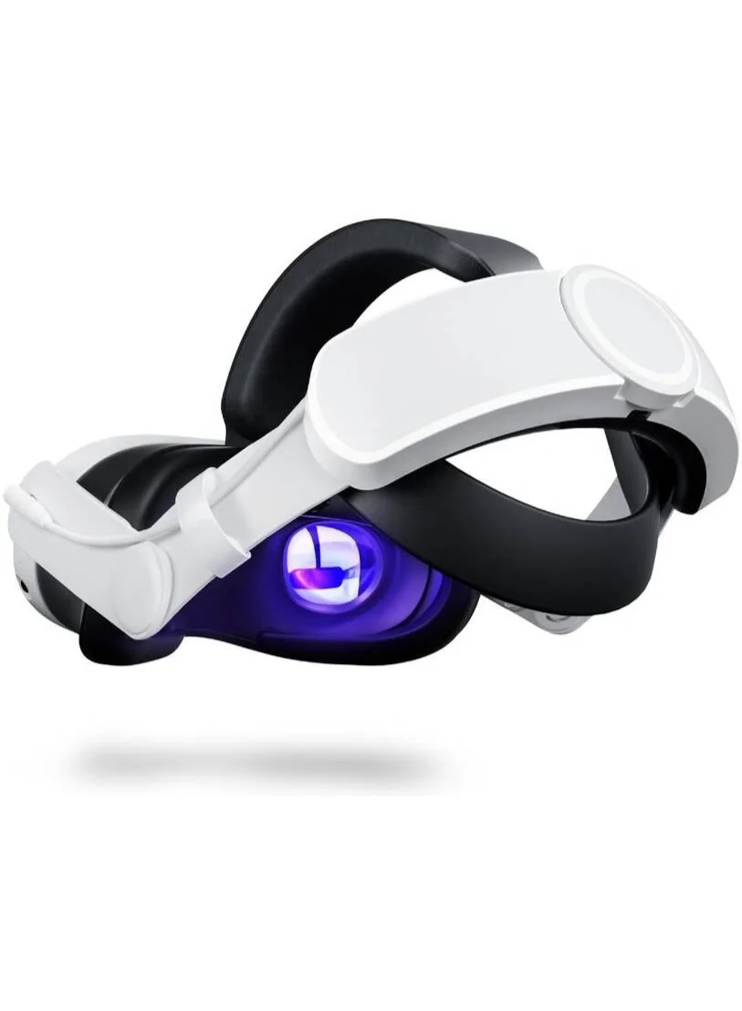 BluPebble Adjustable VR Headstrap with 6000mAh Power Bank for Extended Comfort and Balanced Support (Black, 6000mAh) 3o1c6