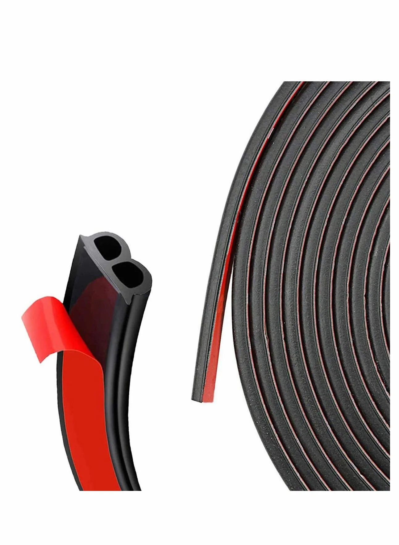 SYOSI Car Door Edge Trim Seal Strip B-Shape Rubber Weatherstrip for Soundproofing and Protection (Black, 10 m) v3gn8