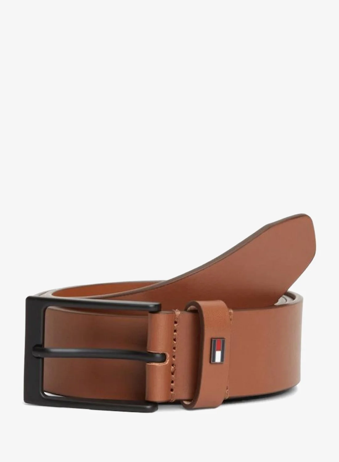 Premium Leather Belt with Flag Print and Square Buckle (Unisex, 110 cm) jdcyi