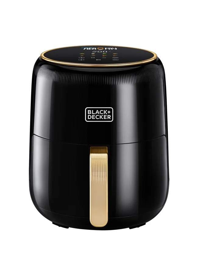 Premium 8-In-1 Digital Air Fryer with Non-Stick Basket, 1500W Rapid Air Technology, LED Touch Display, Auto-Off Safety (Black, 4.5 L) r6olq