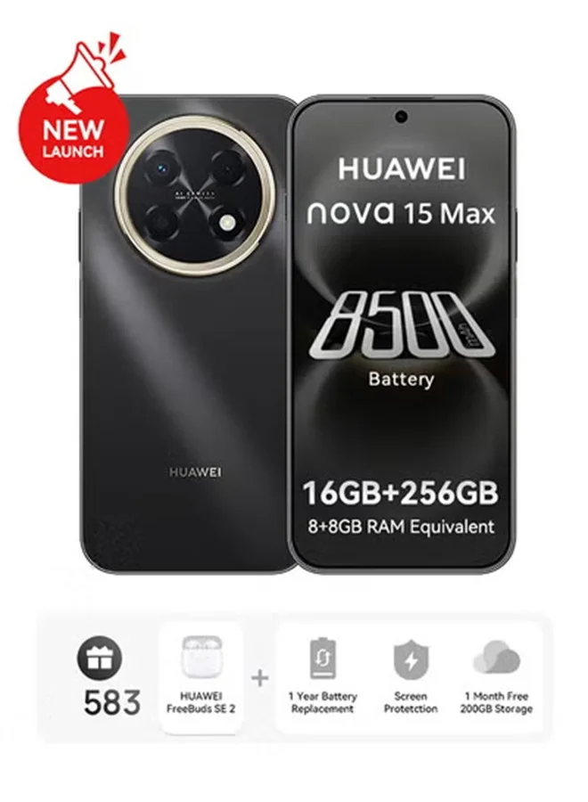 Premium Dual SIM Smartphone 8GB RAM 256GB Storage 6.84-inch Display (Golden Black) n7fed