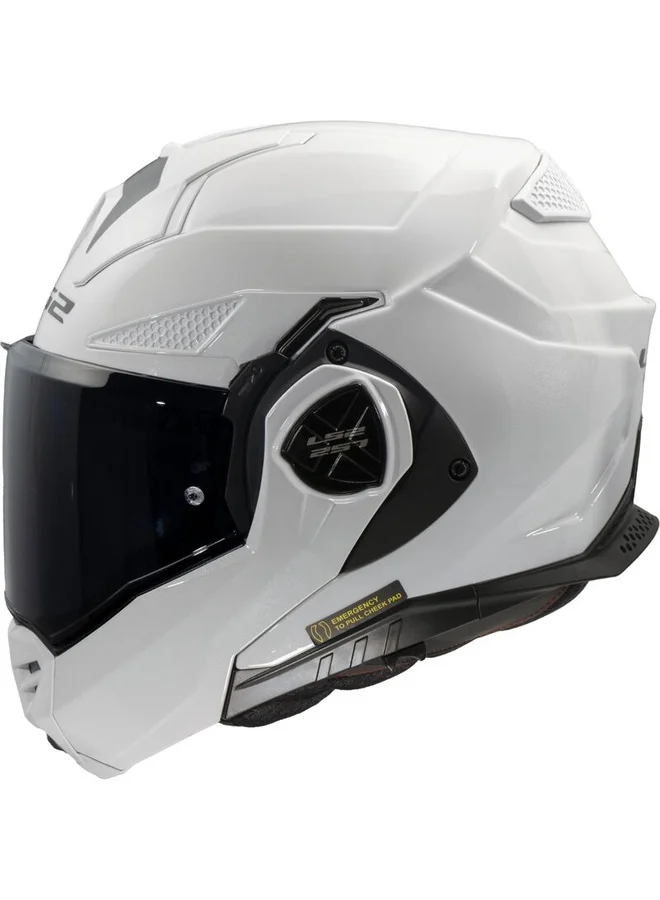 Premium Modular Motorcycle Helmet 180¡ã Flip-Up Full Face Safety Gear (Gloss White, Small) 9ke4m