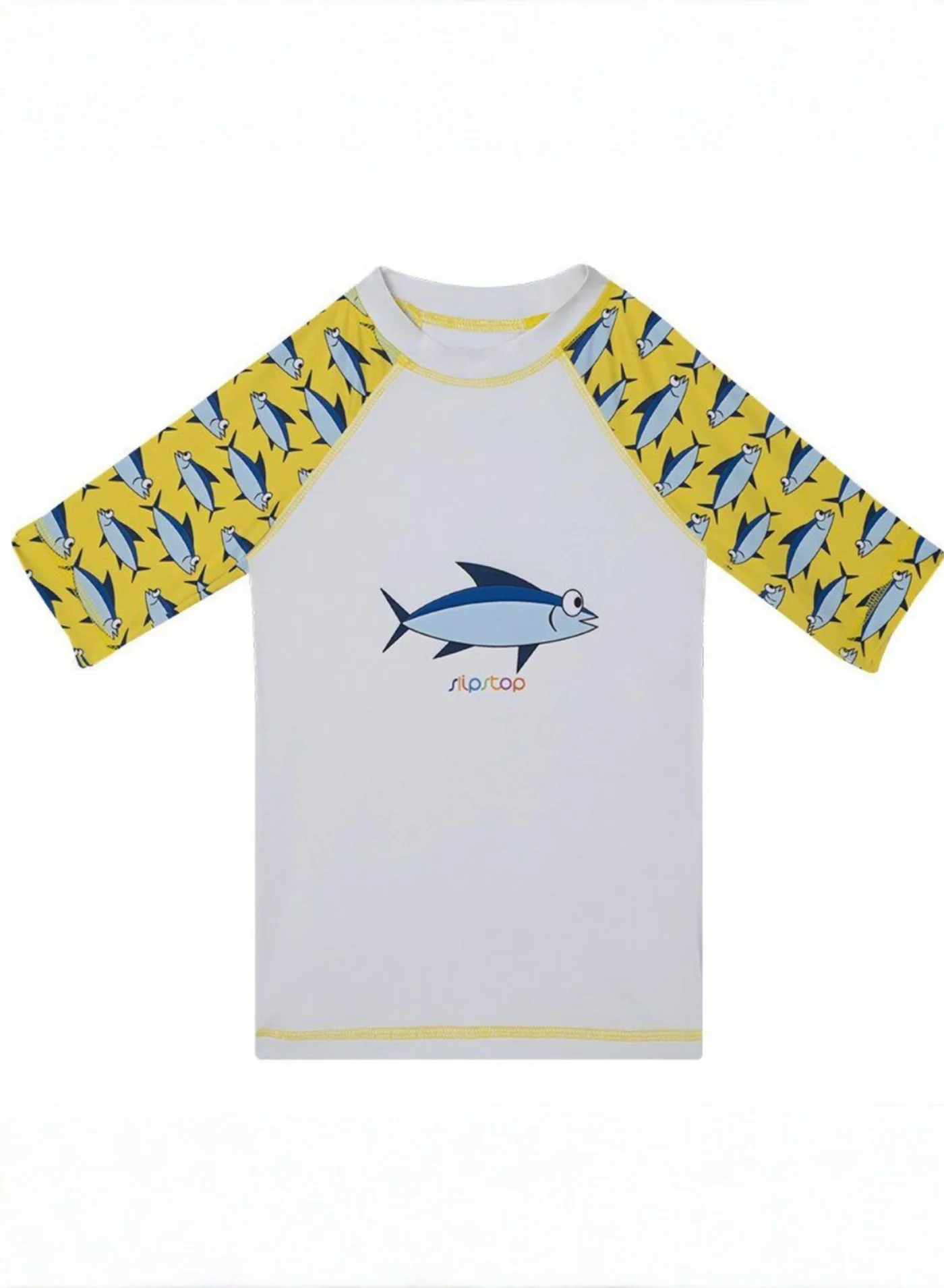 Slipstop Junior Rashguard Premium UV Protection Swim Shirt for Kids (Blue, 5-6 Years) 0gt06