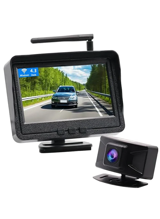 WALALLA Wireless HD 1080P Backup Camera System (Night Vision, Waterproof, Rear View Kit for Trucks and RVs) 82ur5