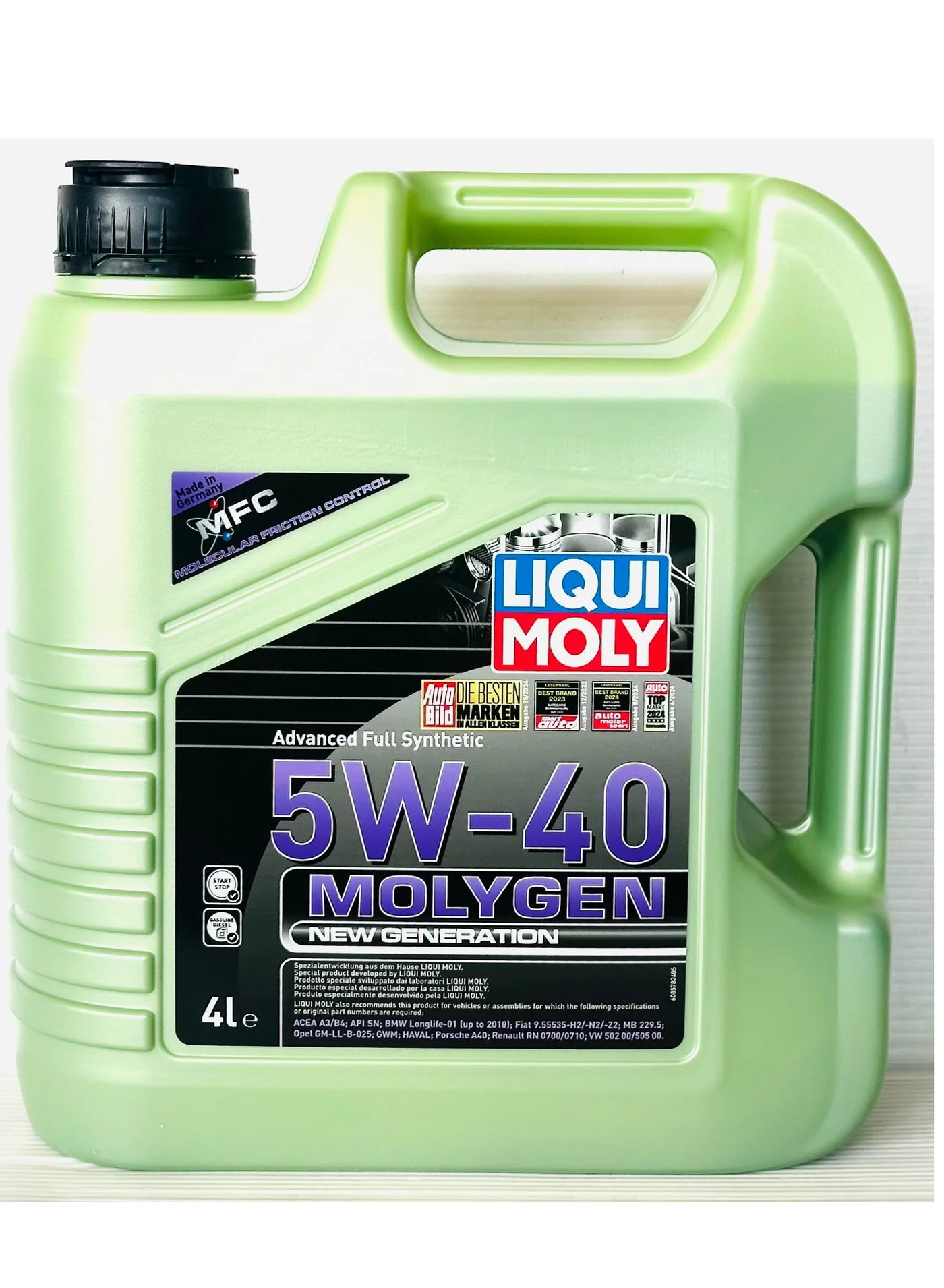 LIQUI MOLY Molygen 5W40 Fully Synthetic Engine Oil Premium Performance Lubricant (4 L) bqrh6