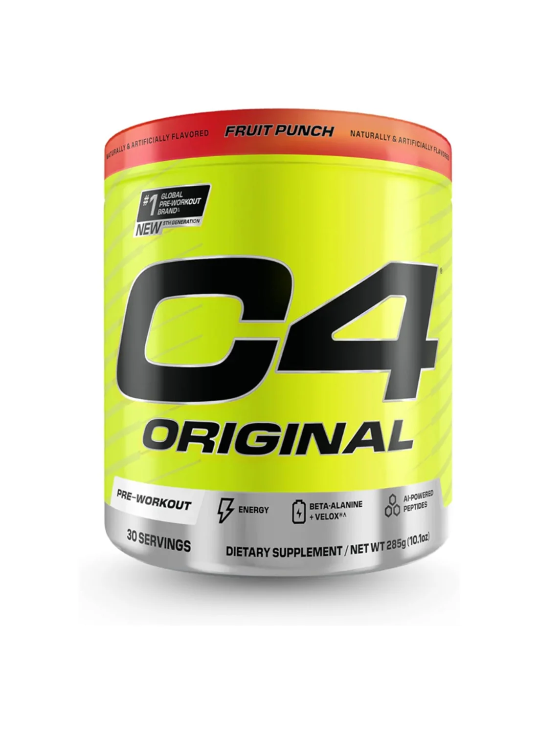 Cellucor C4 Original Explosive Pre-Workout Powder, Fruit Punch Flavor, High-Performance Energy Supplement (30 Servings, 285 g) nsc1w