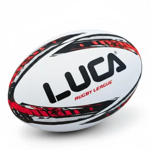 LUCA Rugby Ball Size 5 Hand Stitched Professional Training Ball (3-Ply, Waterproof, Durable Surface) for College and Club Practice rqwhp