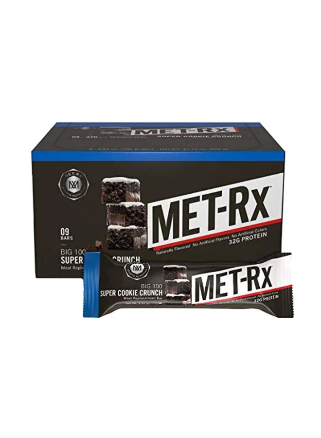 MET-Rx Big 100 Meal Replacement Protein Bars (9 Pack, 100g Each) Premium Nutritional Snack for Active Lifestyles 36vlv