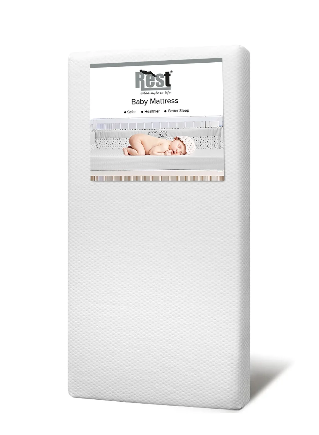 Rest Baby Cot Mattress Premium Memory Foam Breathable Crib Bedding (60x120x10cm) wewsd